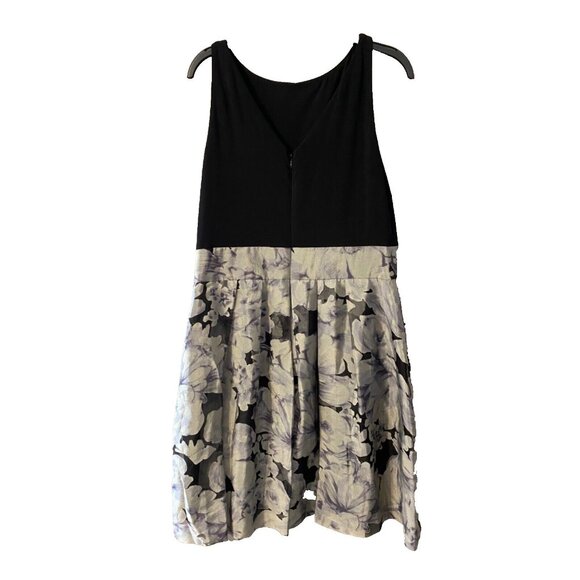 Ralph Lauren Dress Gray Black 12 Stretch V Back A Line Wedding Cruise Party - Picture 8 of 8